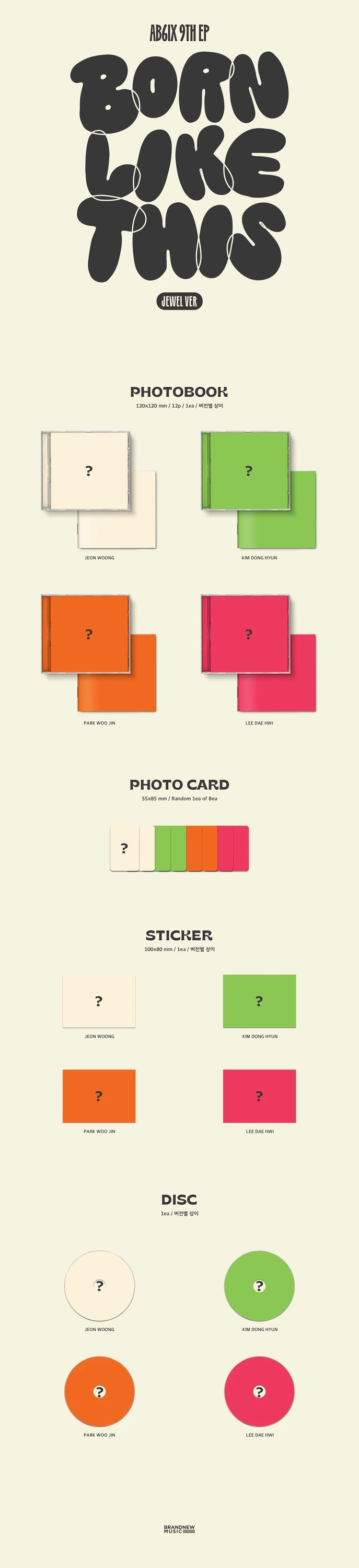 AB6IX - 9th EP [BORN LIKE THIS] Jewel Ver. — 2