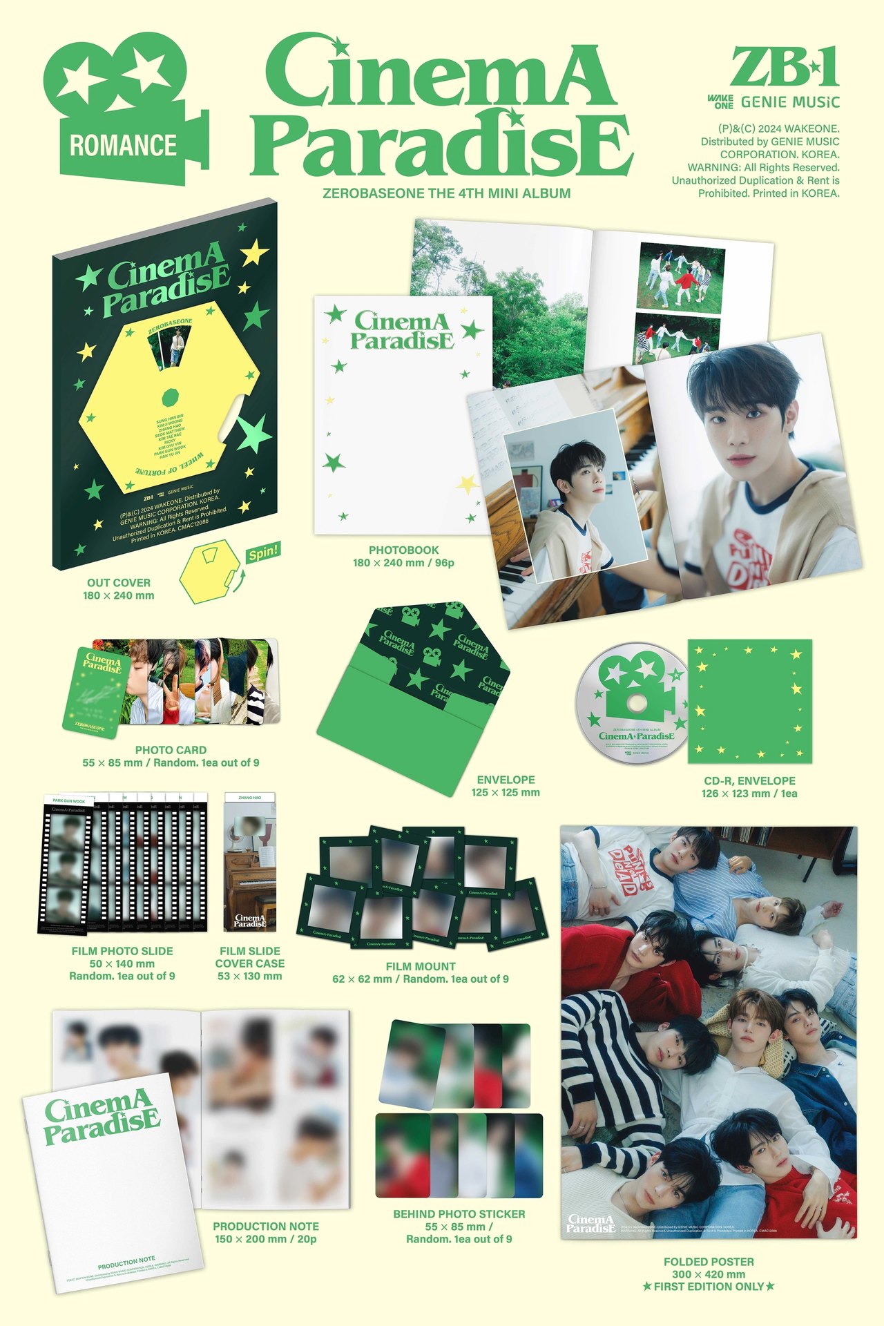 ZEROBASEONE - 4th Mini Album [CINEMA PARADISE] — 2
