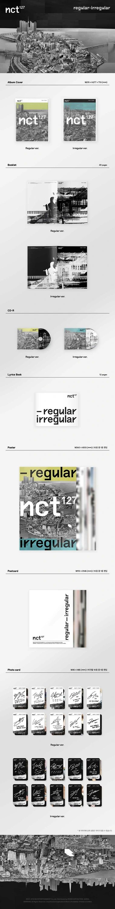 NCT 127 - NCT #127 Regular-Irregular [1ST Album] — 2