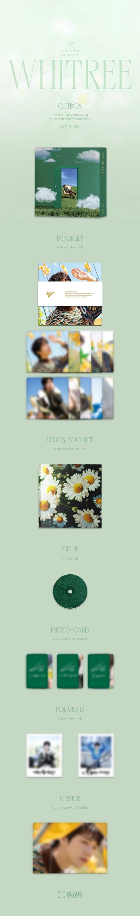 NAM WOOHYUN - 1ST ALBUM [WHITREE] BLOOM Ver. — 2
