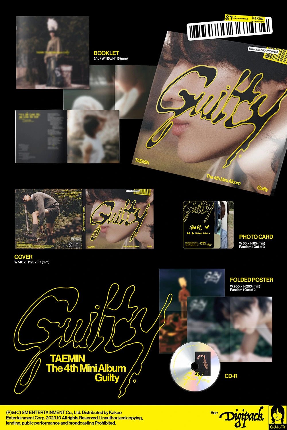 TAEMIN - 4TH MINI ALBUM [GUILTY] DIGIPACK Ver. — 2
