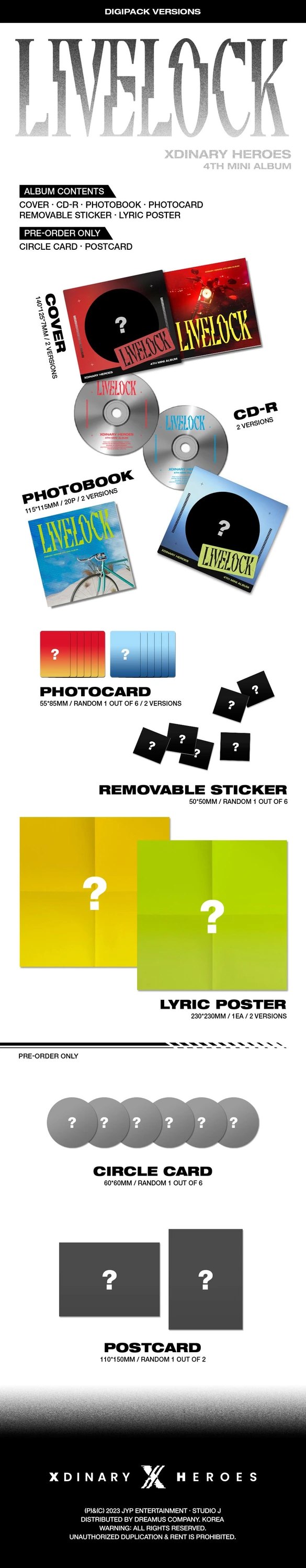 Xdinary-Heroes - 4TH MINI ALBUM [LIVELOCK] DIGIPACK Ver. — 2