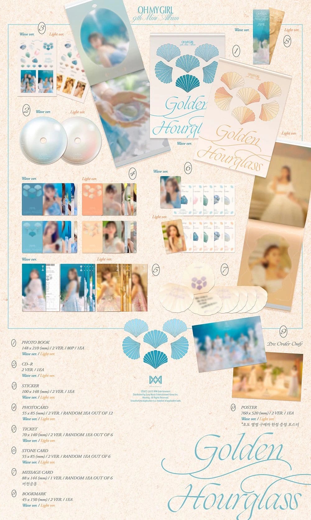 OH MY GIRL - 9TH MINI ALBUM [GOLDEN HOURGLASS] — 2