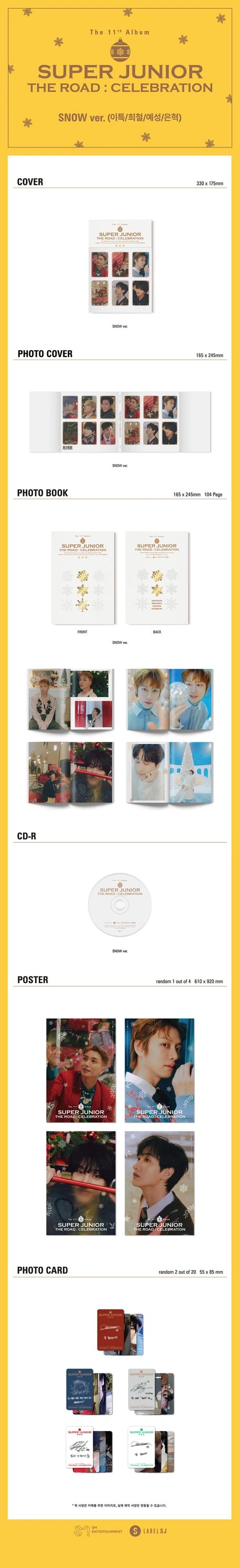 SUPER JUNIOR - 11TH ALBUM VOL.2 [THE ROAD : CELEBRATION] SNOW Ver. — 2