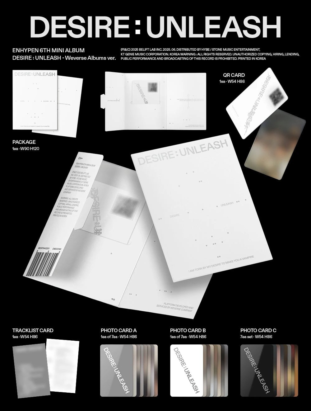 ENHYPEN - 6th Mini Album [DESIRE : UNLEASH] Weverse Albums Ver. — 2