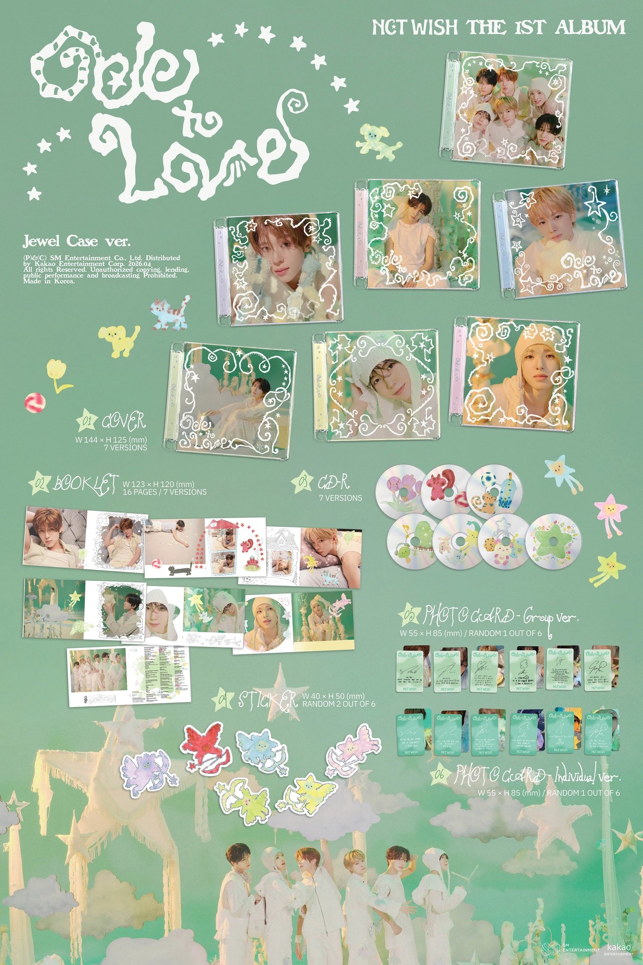 NCT WISH - 1st Album [Ode to Love] Jewel Case Ver. — 2