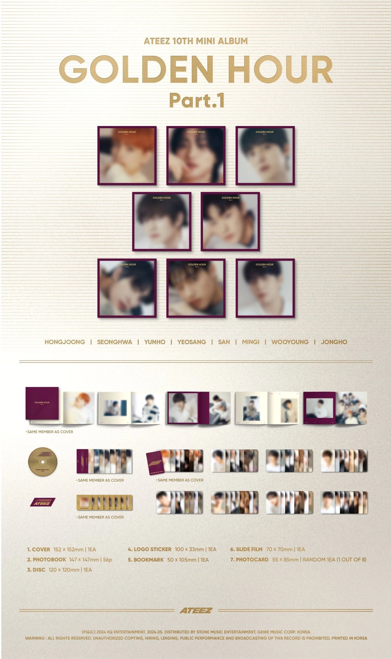 ATEEZ - 10TH MINI ALBUM [GOLDEN HOUR : Part.1] DIGIPAK Ver. — 2