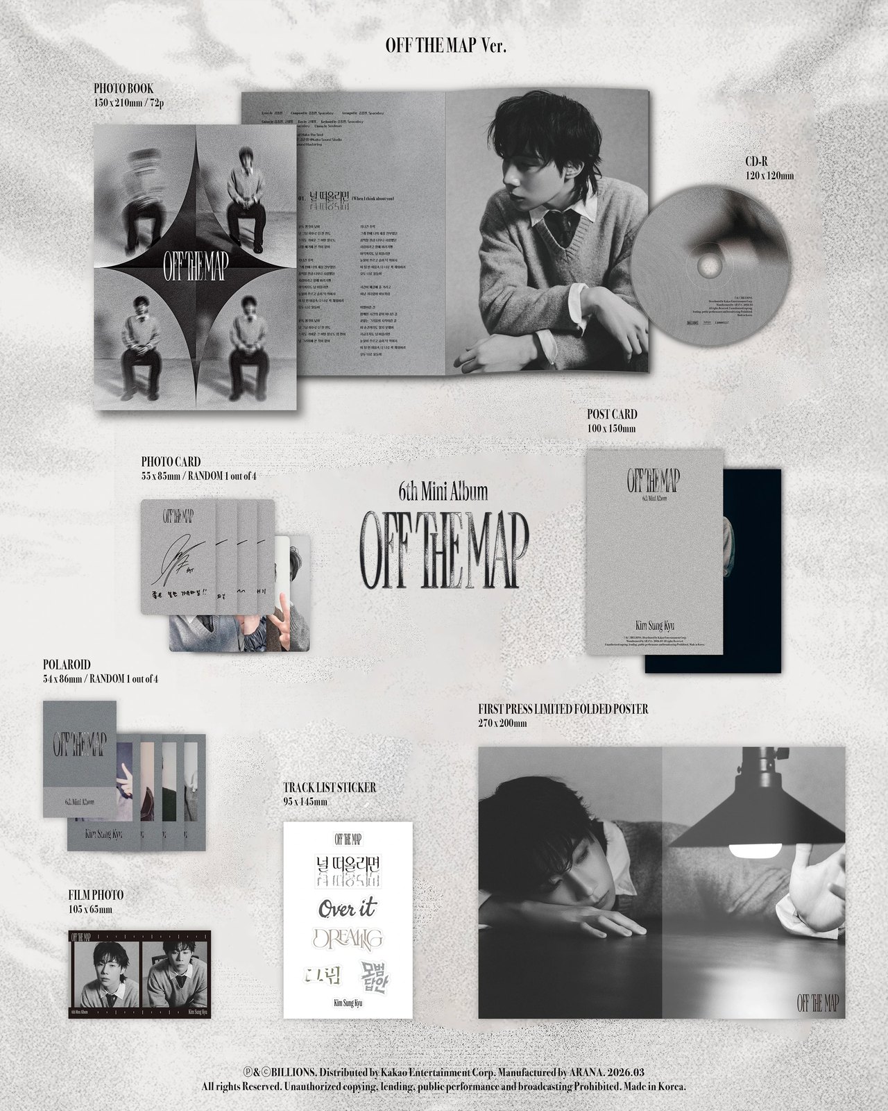 KIM SUNG KYU - 6th Mini Album [OFF THE MAP] — 2