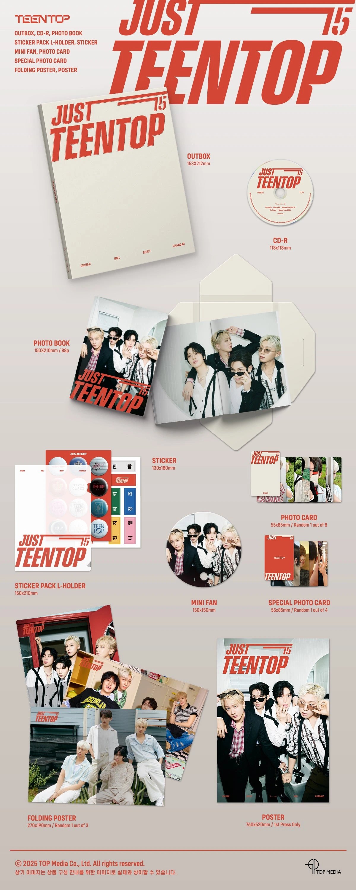 TEEN TOP - [Just 15, Just Teen Top] CD Ver. — 2