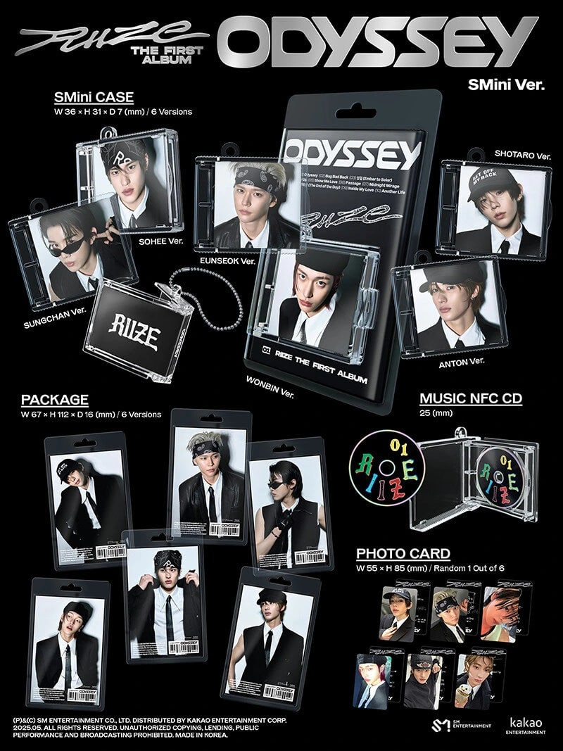 RIIZE - 1st Album [ODYSSEY] SMini Ver. (Smart Album) — 2