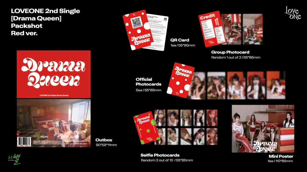 LOVEONE - 2nd Single [Drama Queen] Red Ver. — 2