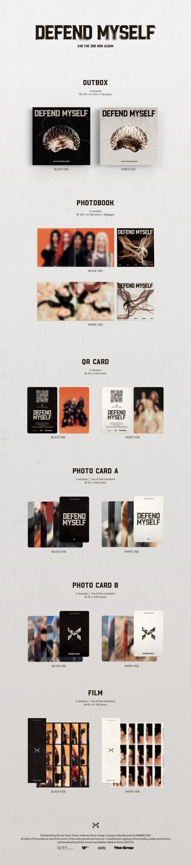X:IN - 3rd Mini Album [Defend Myself] Photobook platform Ver. — 2