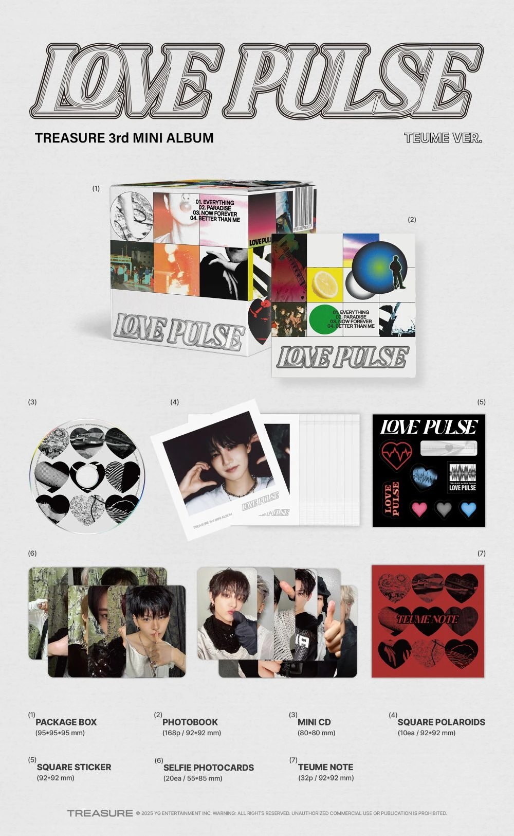 TREASURE - 3rd Mini Album [LOVE PULSE] TEUME Ver. — 2