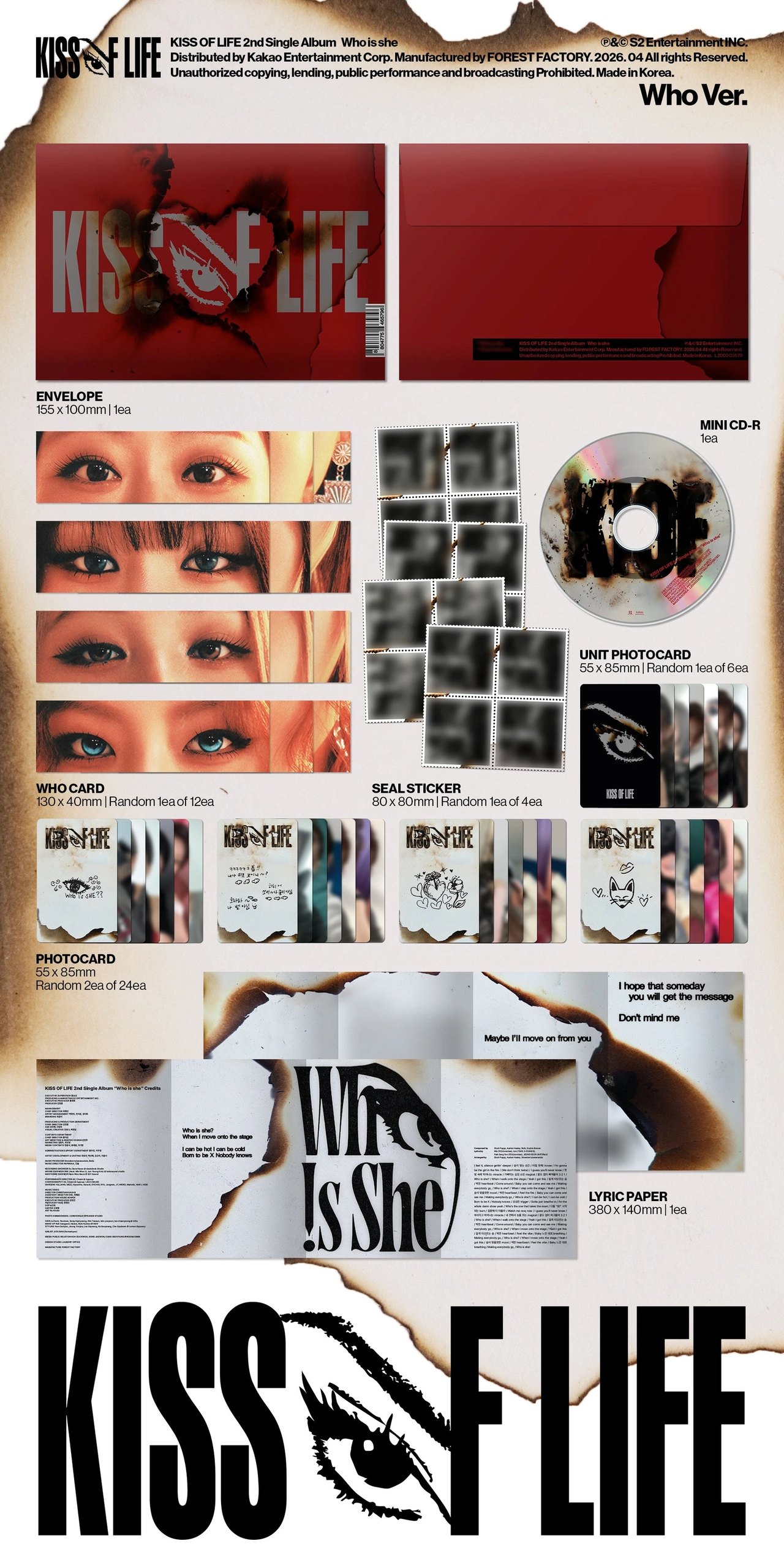KISS OF LIFE - 2nd Single Album [Who is she] Who Ver. — 2