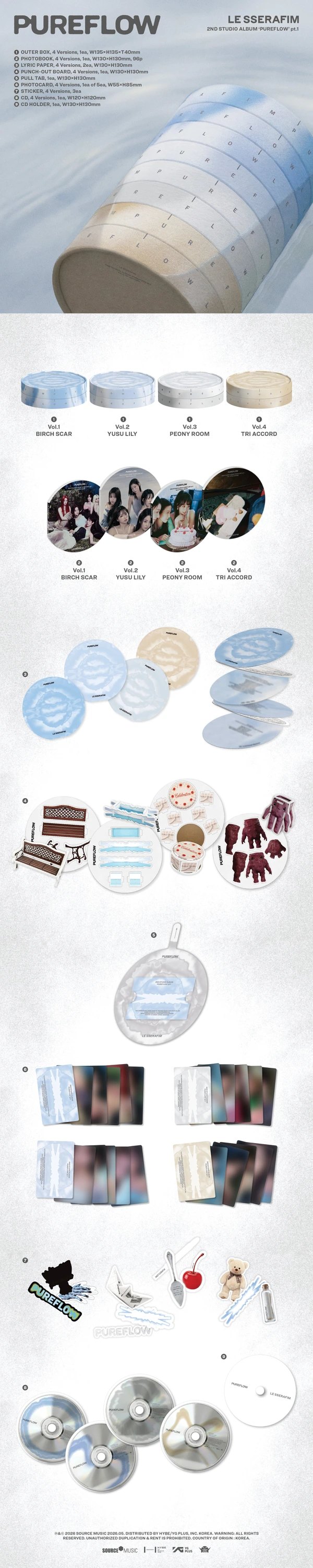 LE SSERAFIM - 2nd Studio Album ['PUREFLOW' pt.1] Standard Ver. — 2