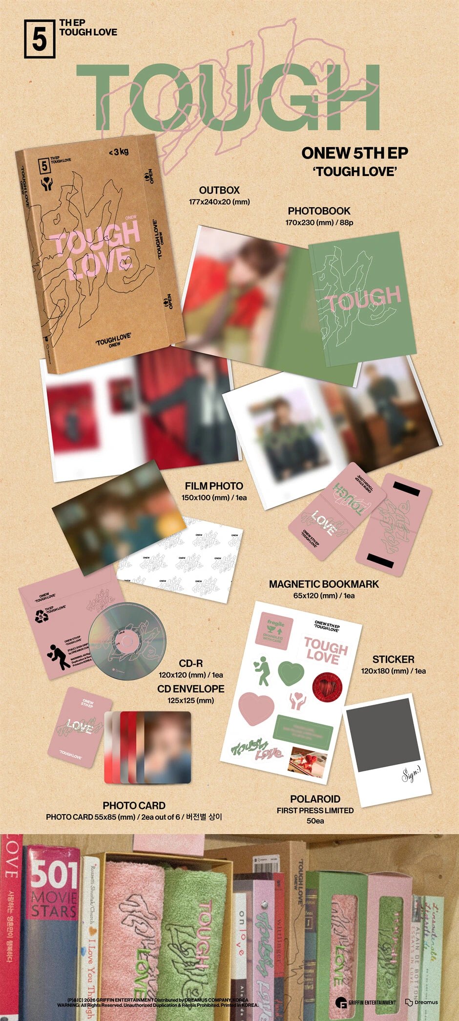 ONEW - 5th Mini Album [TOUGH LOVE] BOOK Ver. — 2
