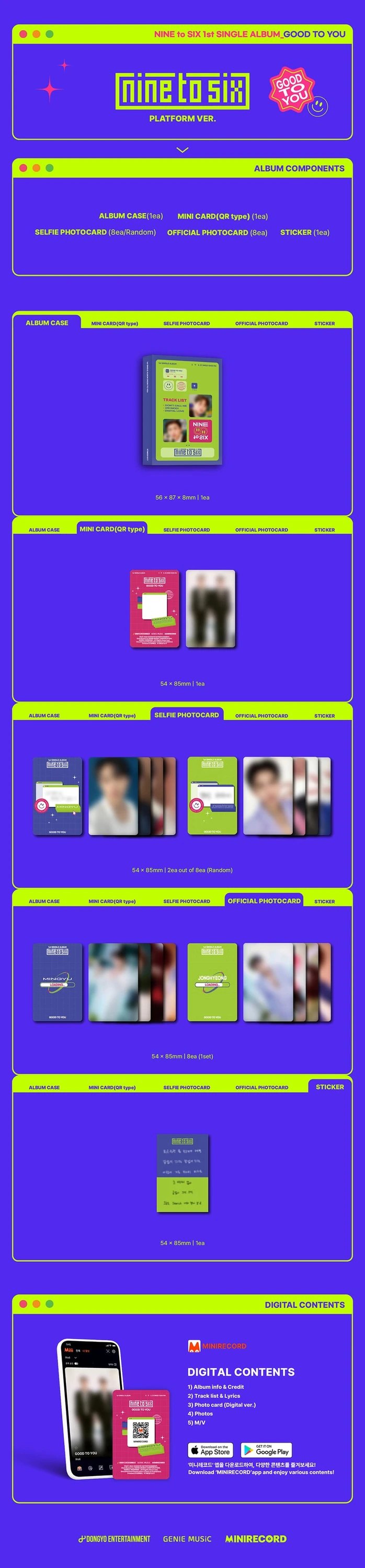 NINE to SIX - 1ST SINGLE ALBUM [GOOD TO YOU] PLATFORM Ver. — 2