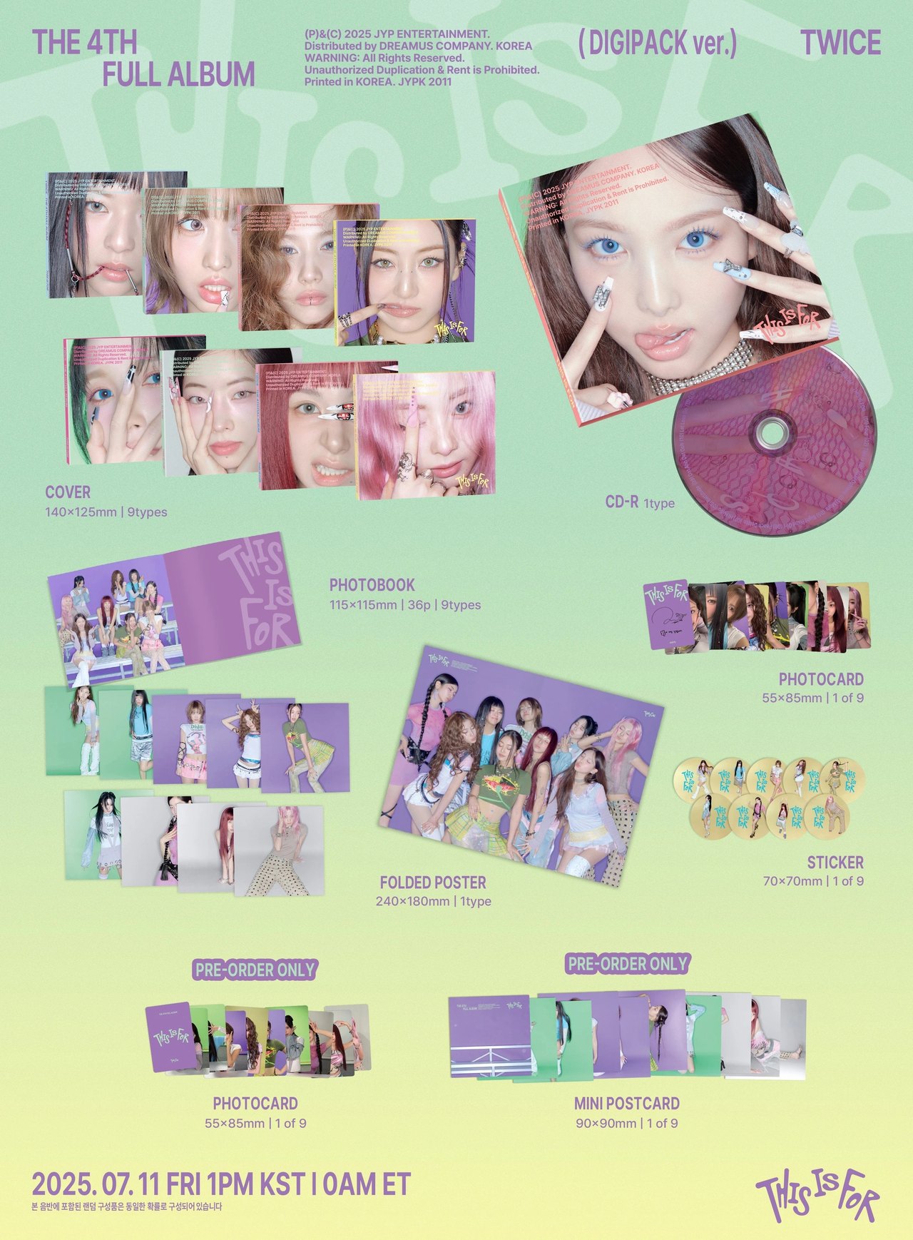 TWICE - 4th Full Album [THIS IS FOR] DIGIPACK Ver. — 2