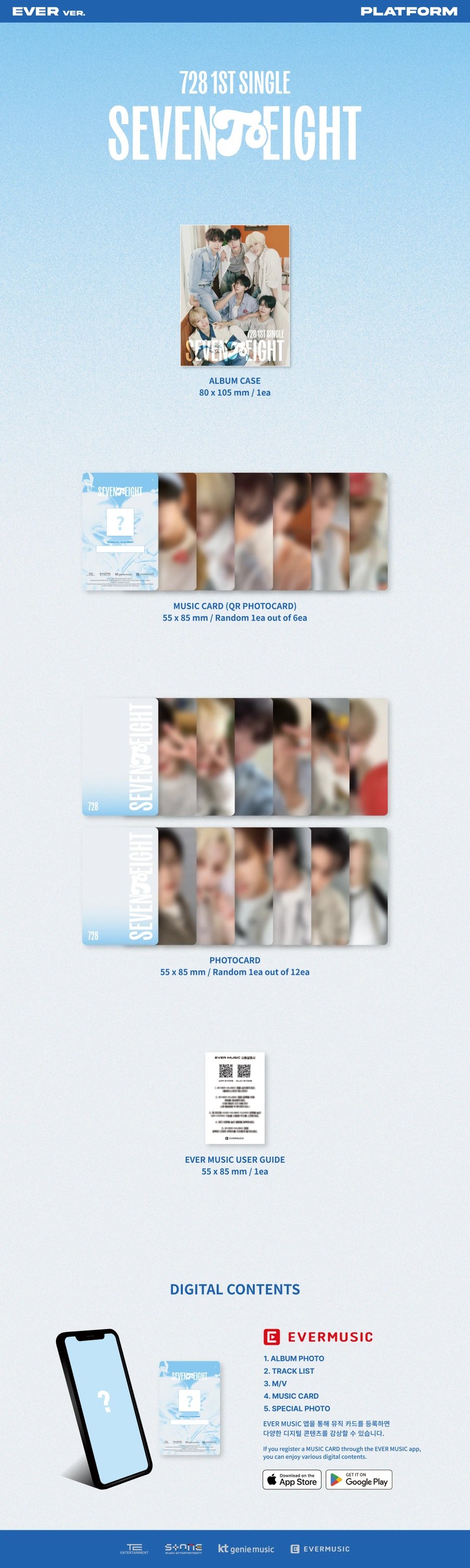 SEVENTOEIGHT - 1st Single [SEVENTOEIGHT] EVER Ver. — 2