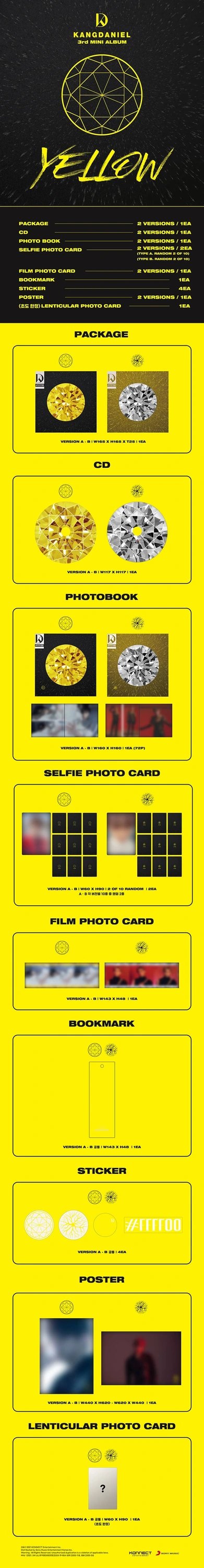 KANG DANIEL - YELLOW [3RD MINI ALBUM] — 2