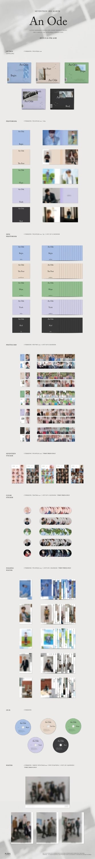 SEVENTEEN - An Ode [3RD ALBUM] — 2