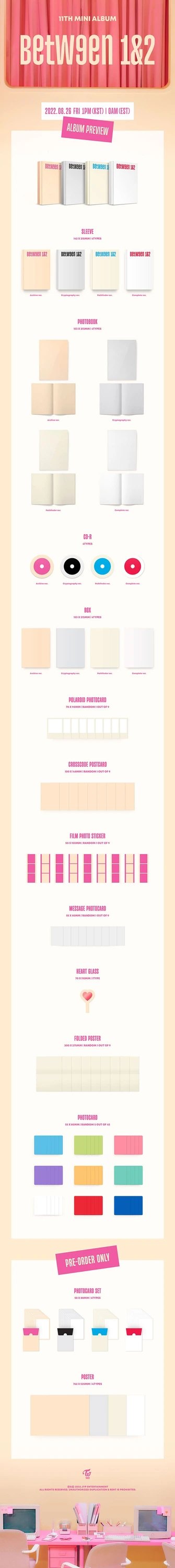 TWICE - 11TH MINI ALBUM [BETWEEN 1&2] — 2