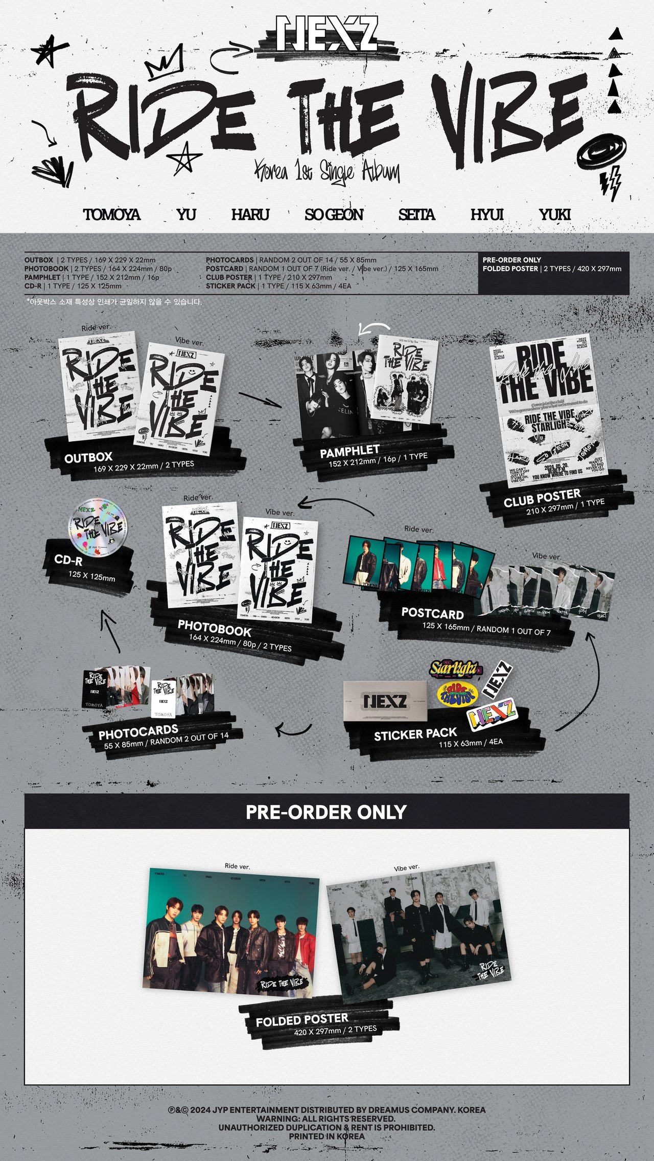 NEXZ - KOREA 1ST SINGLE ALBUM [RIDE THE VIBE] STANDARD Ver. — 2