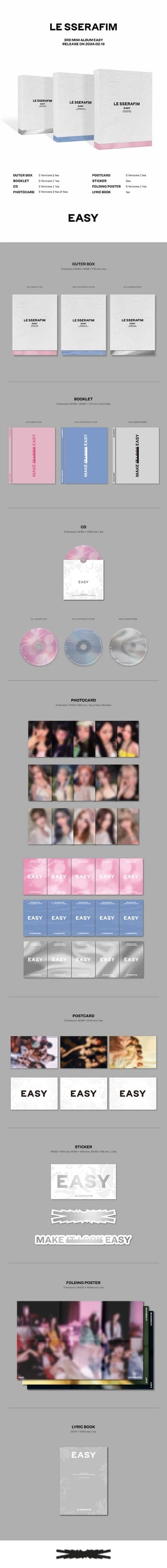 LE SSERAFIM - 3RD MINI ALBUM [EASY] — 2