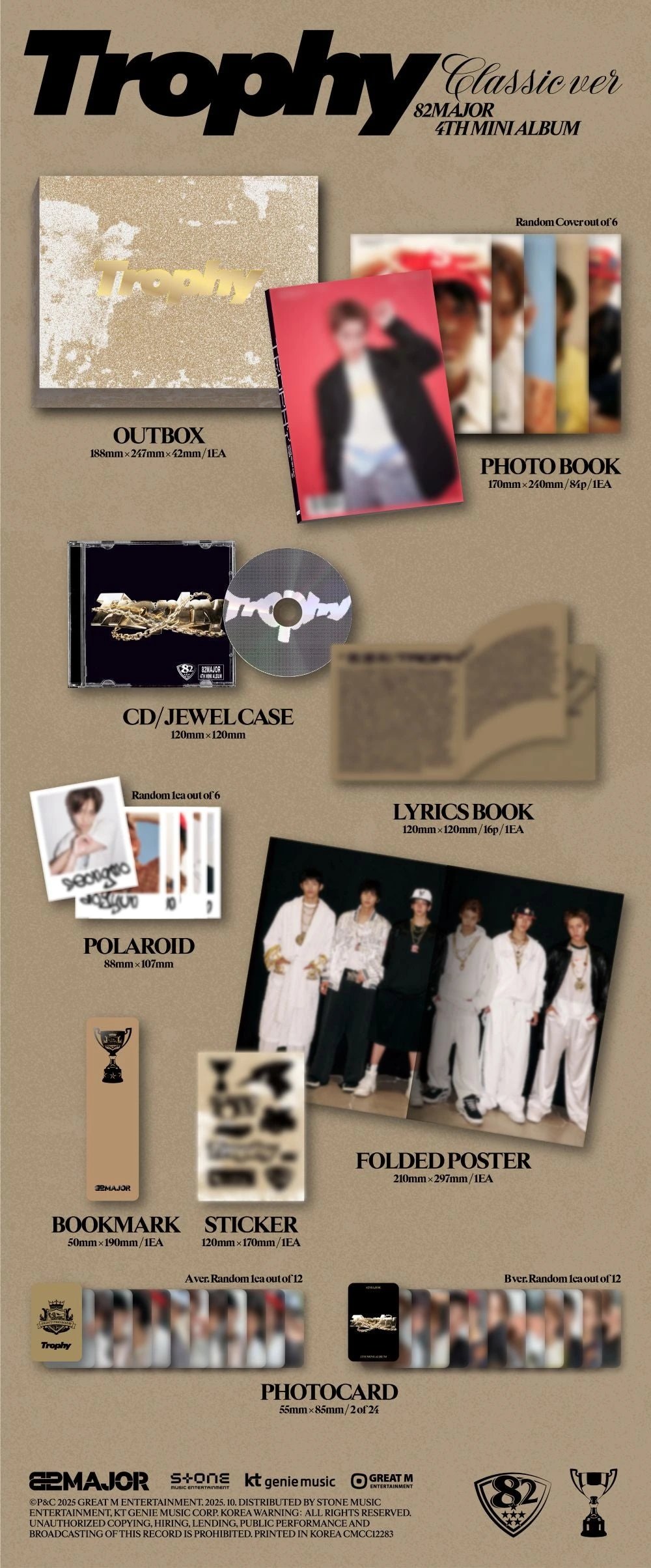 82MAJOR - 4th Mini Album [Trophy] Classic Ver. — 2