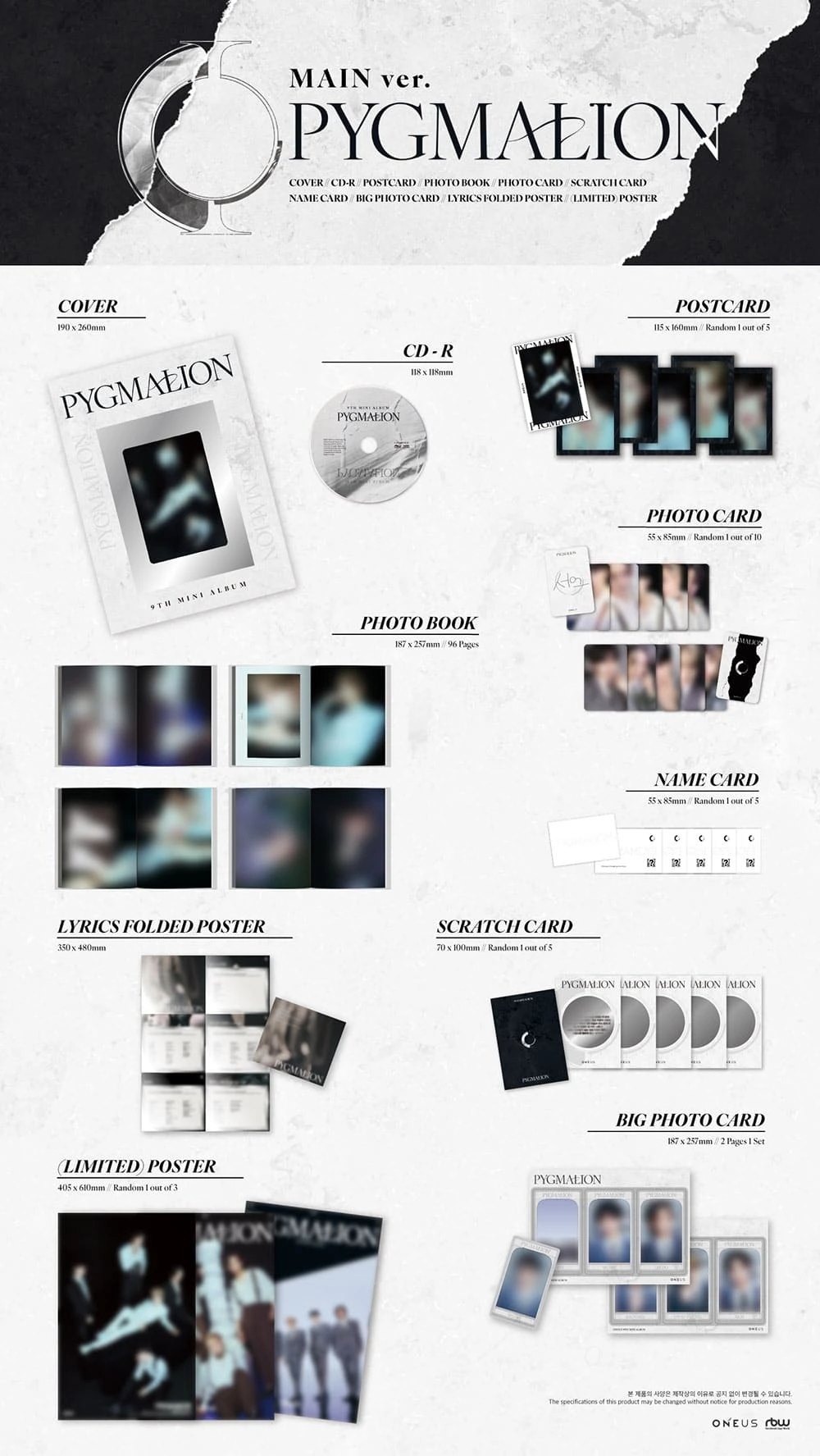 ONEUS - 9TH MINI ALBUM [PYGMALION] MAIN ver. — 2