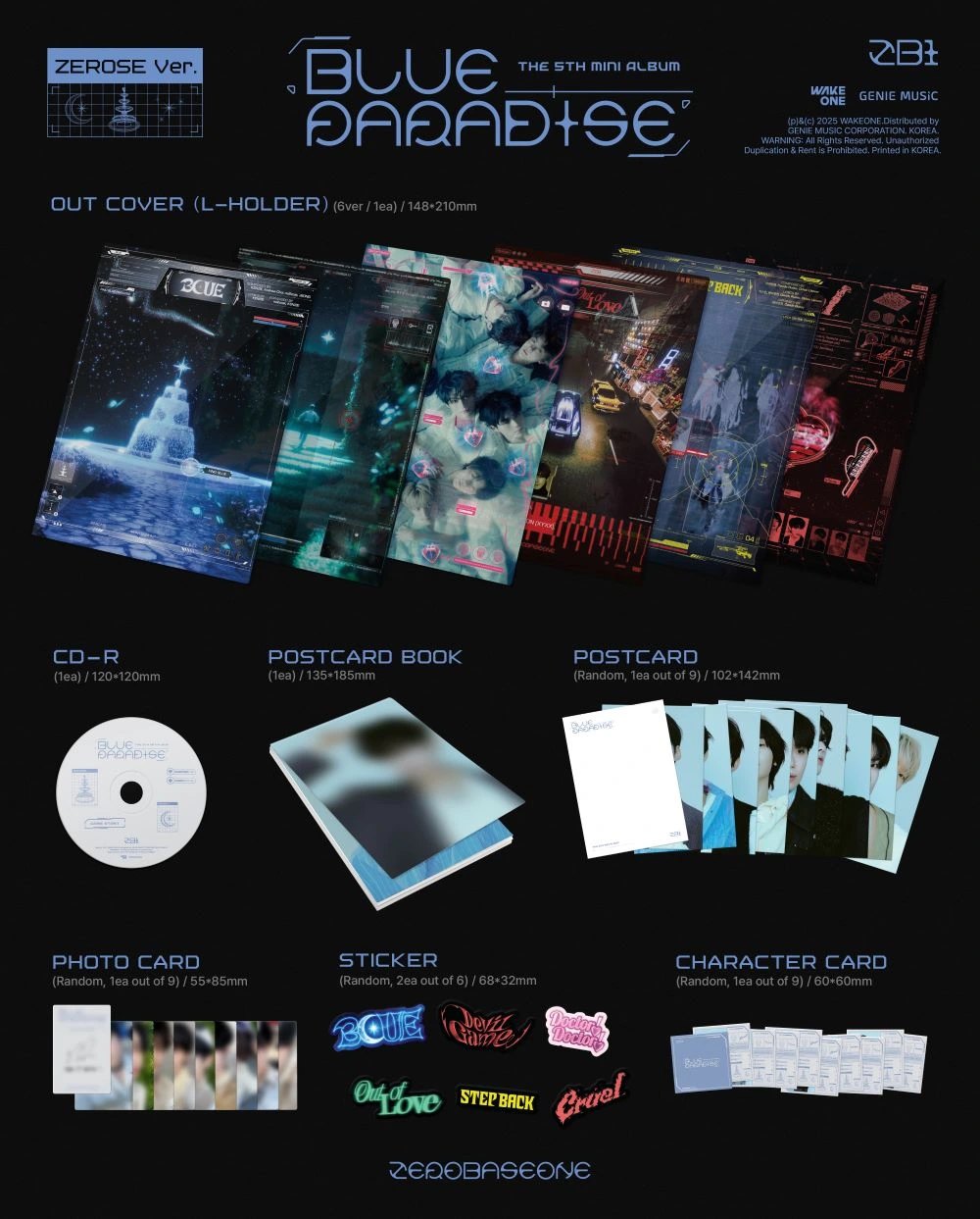 ZEROBASEONE - The 5th Mini Album [BLUE PARADISE] ZEROSE Ver. — 2