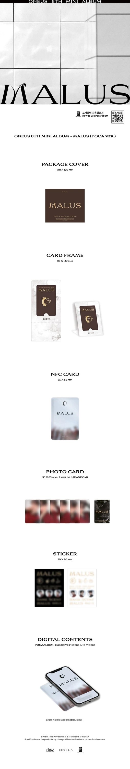 ONEUS - 8TH MINI ALBUM [MALUS] POCA Ver. — 2