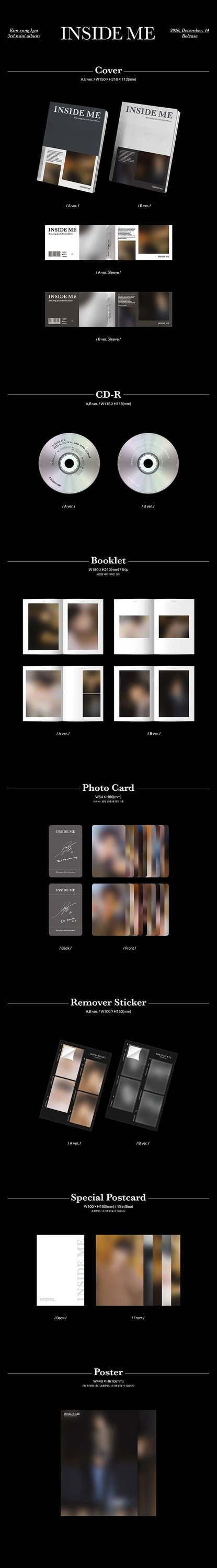 KIM SUNG KYU - INSIDE ME [3RD MINI ALBUM] — 2