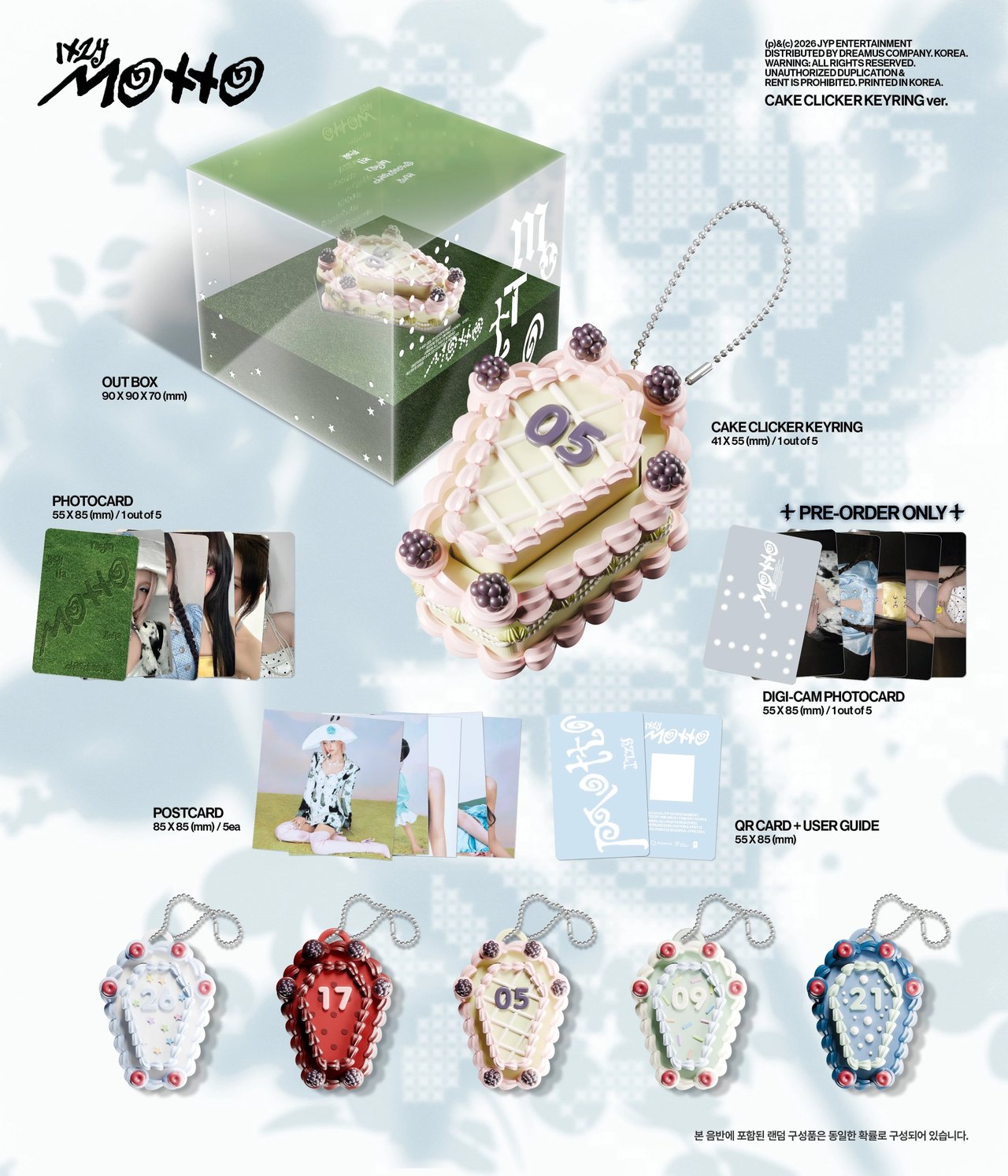 ITZY - [Motto] CAKE CLICKER KEYRING Ver. — 2