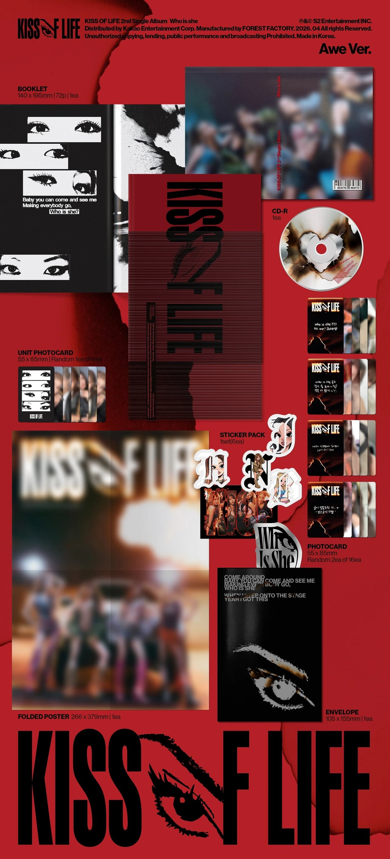 KISS OF LIFE - 2nd Single Album [Who is she] Awe Ver. — 2