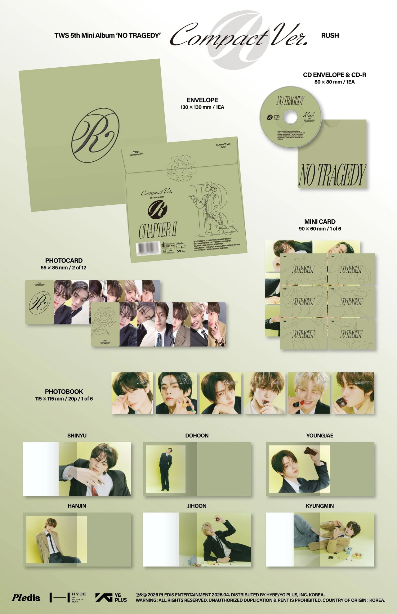 TWS - 5th Mini Album [NO TRAGEDY] COMPACT Ver. (RUSH) — 2