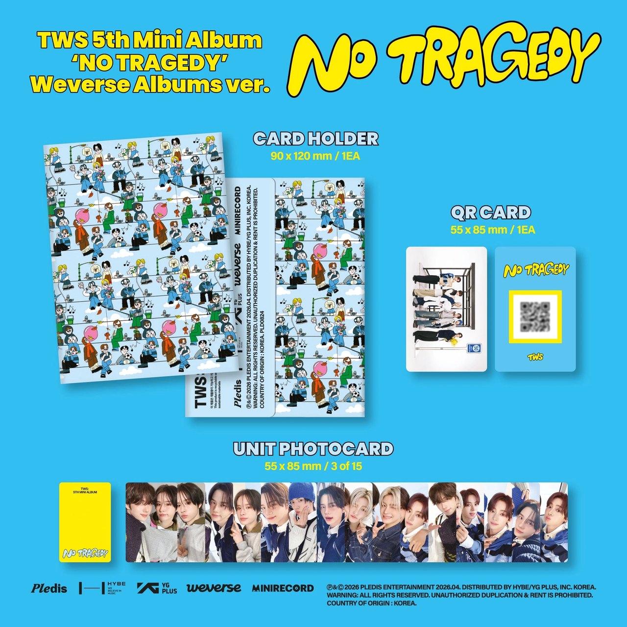 TWS - 5th Mini Album [NO TRAGEDY] Weverse Albums Ver. — 2