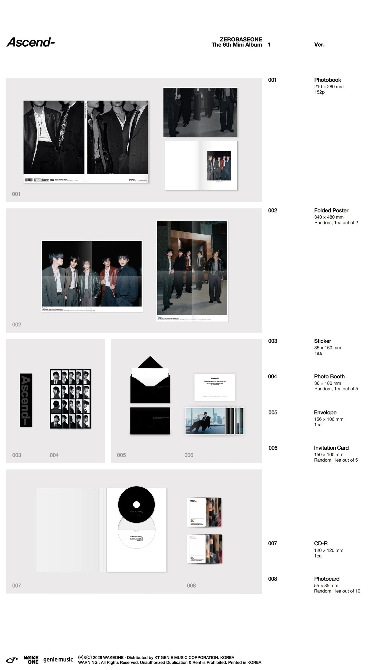 ZEROBASEONE - 6th Mini Album [Ascend-] Photobook Ver. — 2