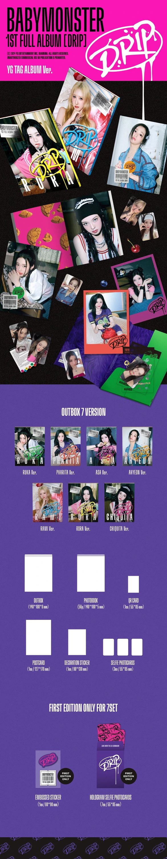 BABYMONSTER - 1st Full Album [DRIP] YG TAG ALBUM Ver. — 2