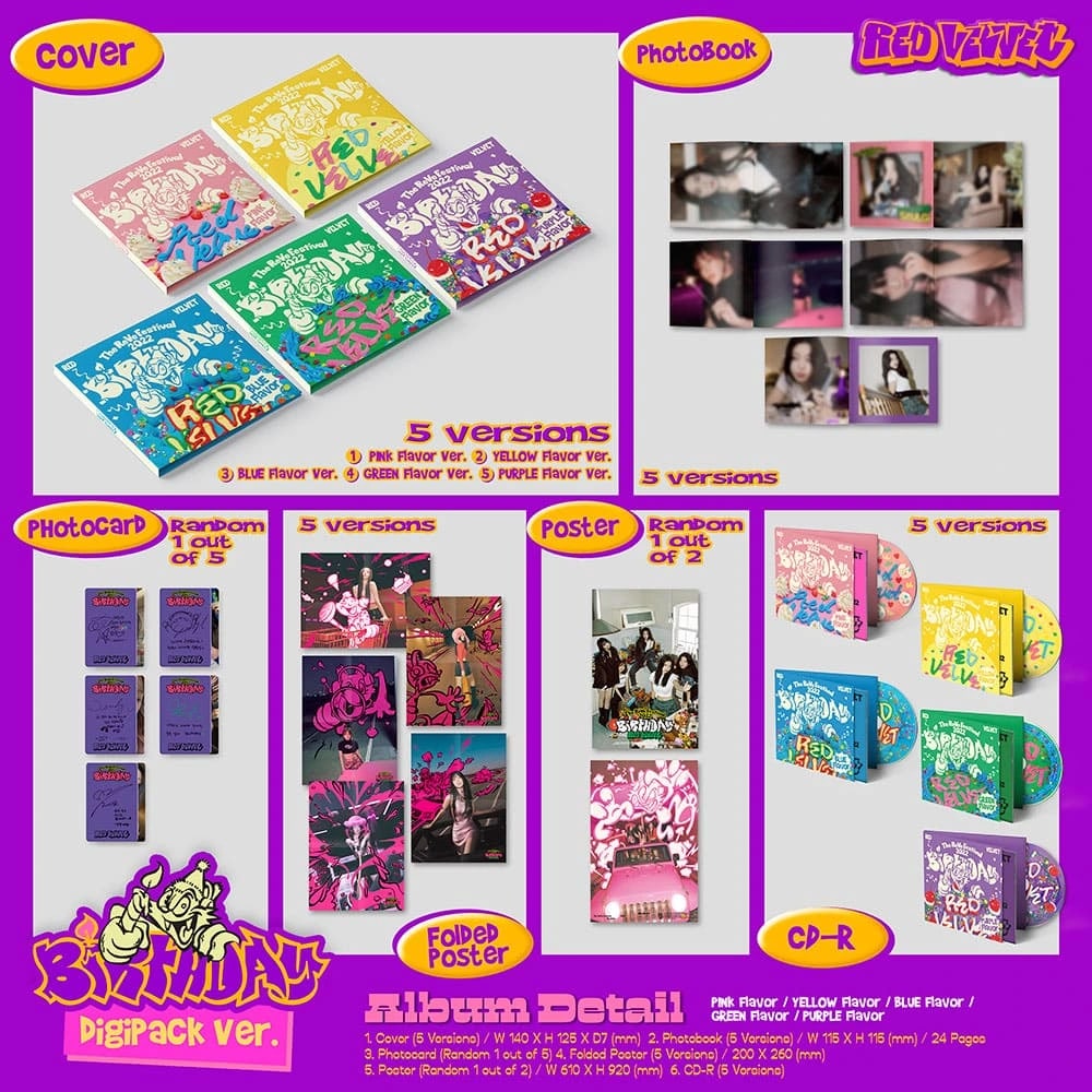 RED VELVET - MINI ALBUM [THE REVE FESTIVAL 2022 - BIRTHDAY] DIGIPACK Ver. — 2