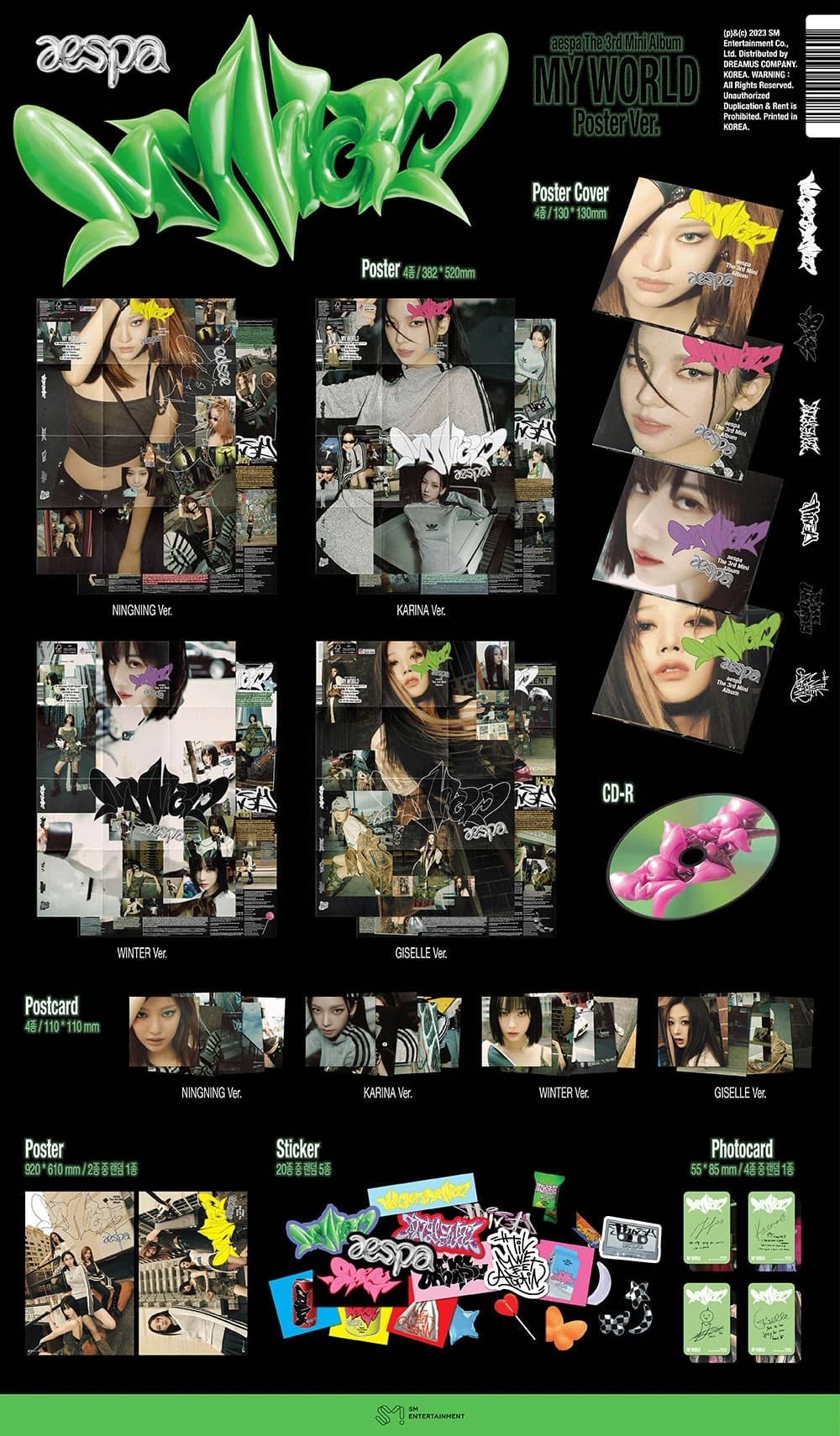 aespa - 3RD MINI ALBUM [MY WORLD] POSTER Ver. — 2