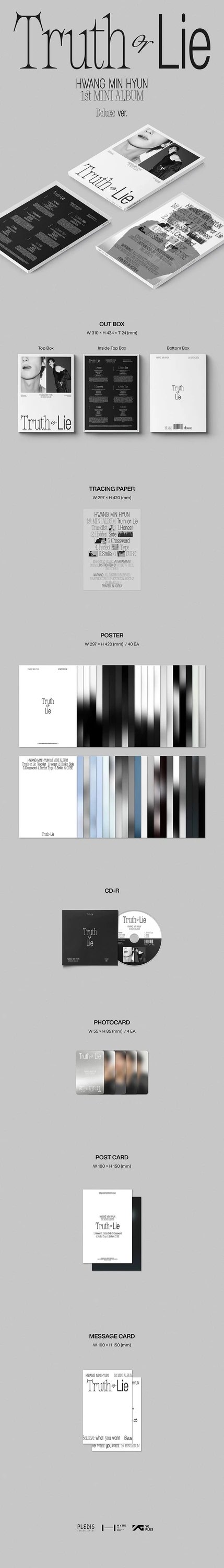 HWANG MIN HYUN - 1ST MINI ALBUM [TRUTH OR LIE] DELUXE Ver. — 2