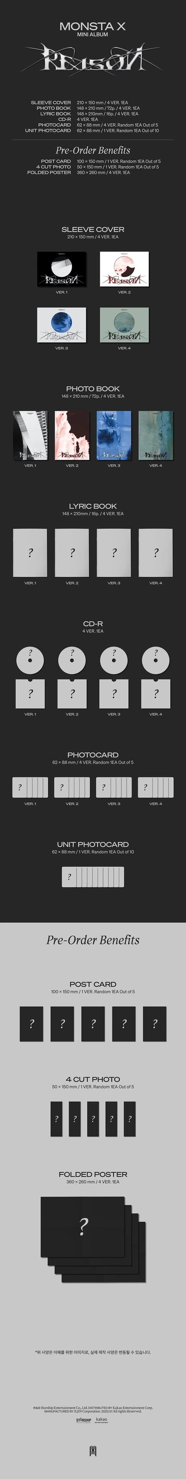 MONSTA X - 12TH MINI ALBUM [REASON] — 2