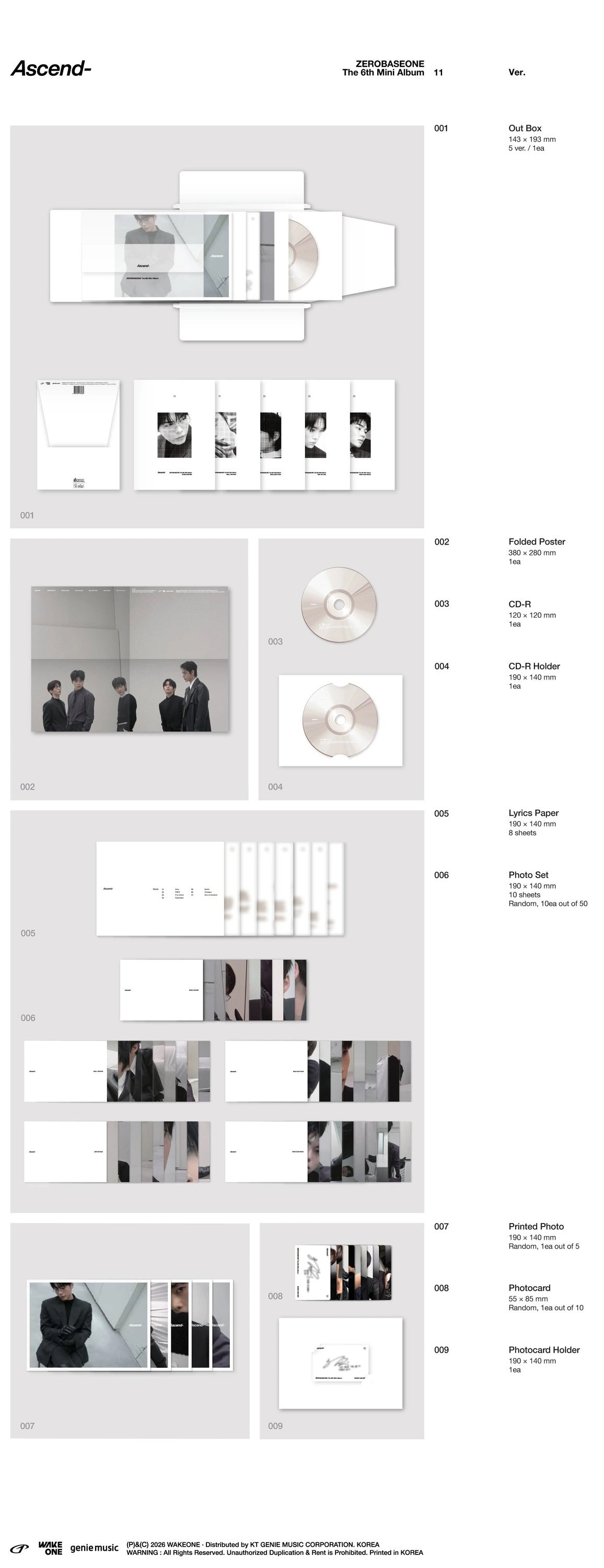 ZEROBASEONE - 6th Mini Album [Ascend-] 11 Ver. — 2