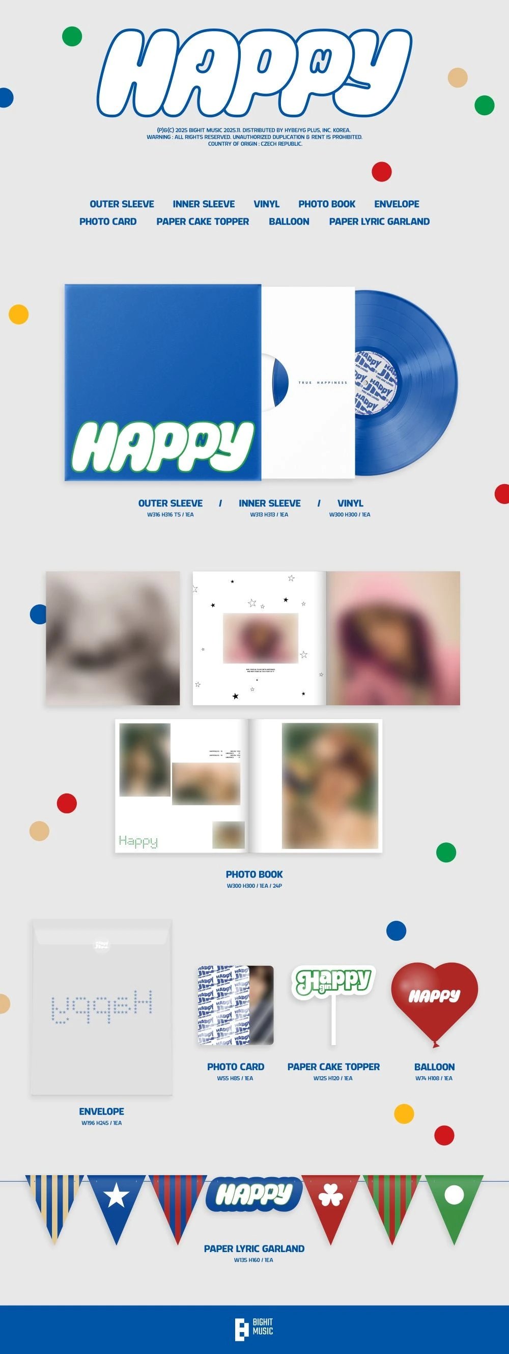Jin - Solo Album [Happy] LP — 2