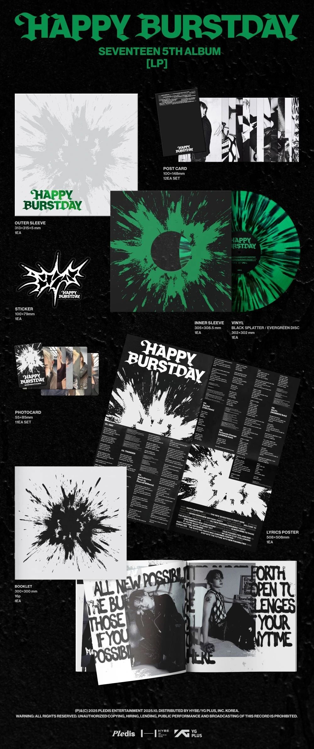SEVENTEEN - 5th Album [HAPPY BURSTDAY] LP — 2