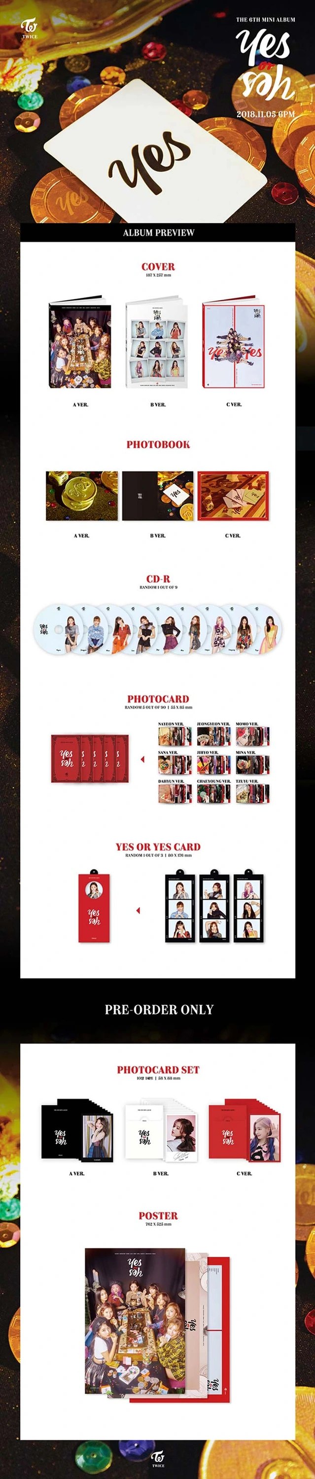 TWICE - YES or YES [ 6TH MINIALBUM] — 2