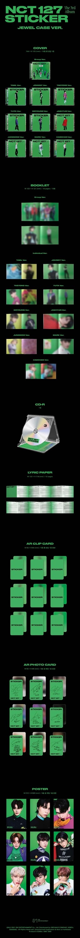 NCT 127 - STICKER [3RD ALBUM] JEWEL CASE Ver. — 2