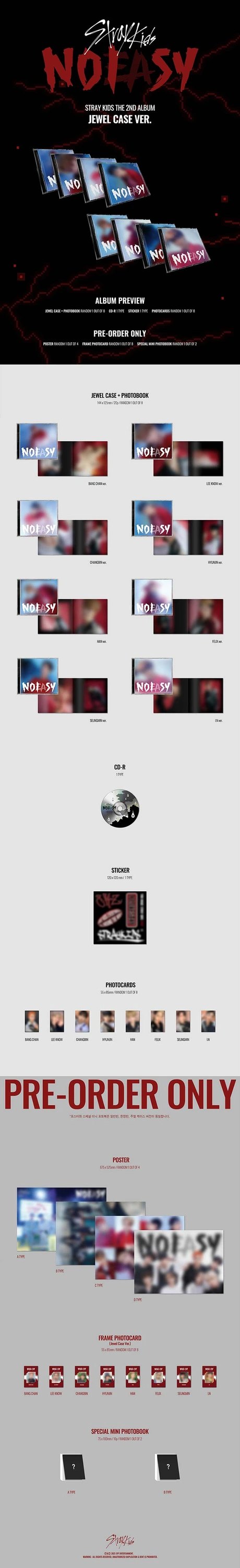 STRAY KIDS - NOEASY [2ND ALBUM] JEWEL CASE Ver. — 2
