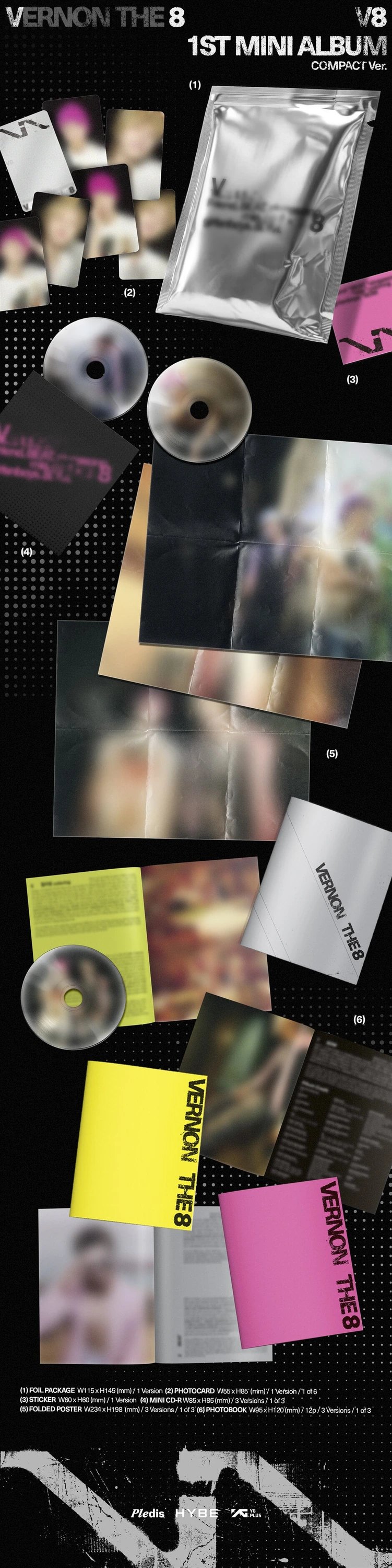 V8 (SEVENTEEN) - 1st Mini Album [V8] Compact Ver. — 2